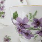 Royal Vale China Trio - Tea Cup, Saucer And Side..