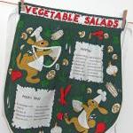 Vintage Apron/ Vintage Pinny With Vegetable Salads..