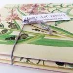 Set Of 3 Hand-sewn Notebooks / Journals Made From..