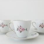 3 Vintage Coffee Cups And Saucers - Seltmann..