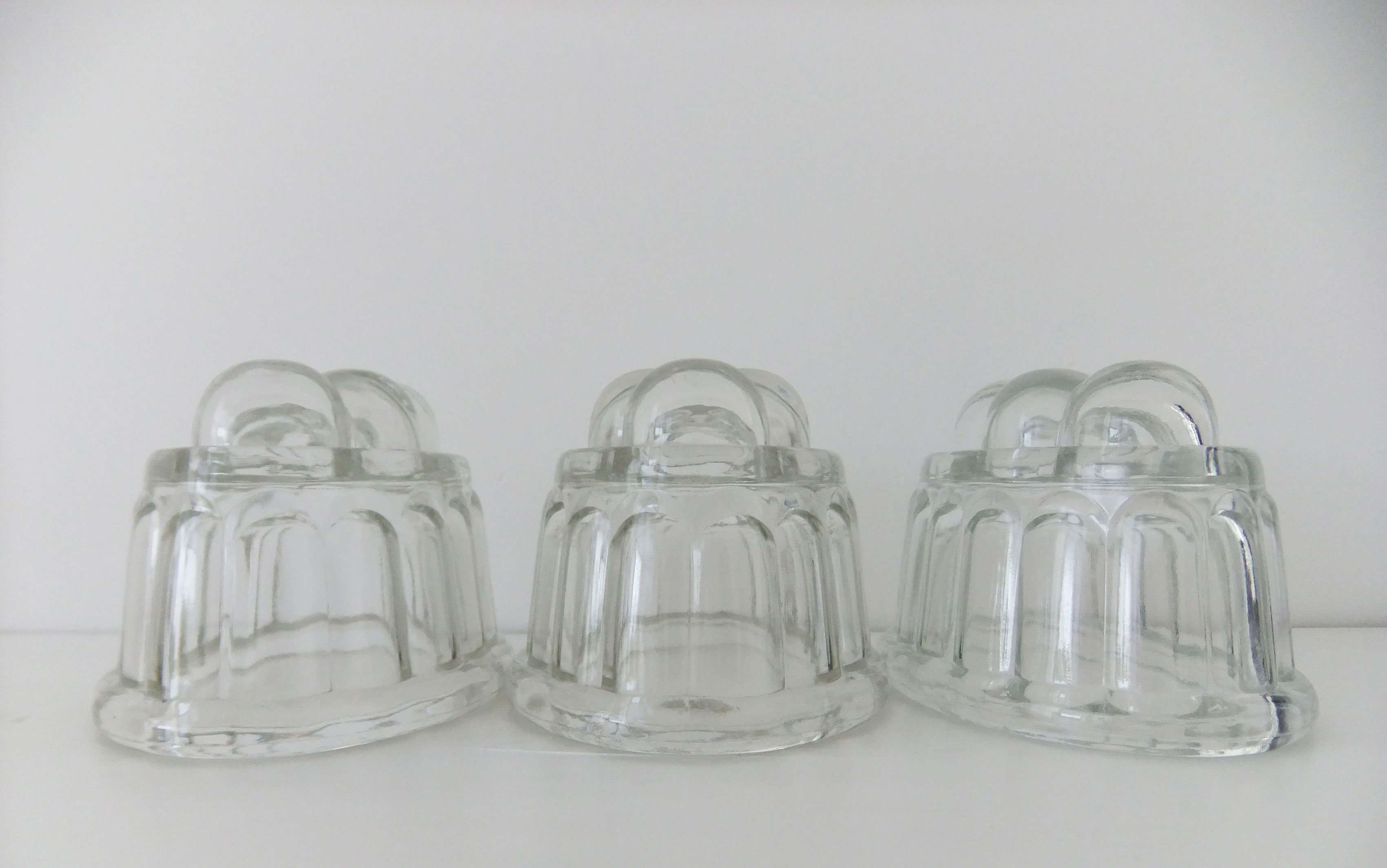 Vintage Jelly Mould Glass Jello Mold Half Pint Size on Luulla